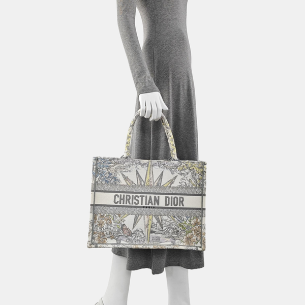 Book Tote Medium Fabric Gray