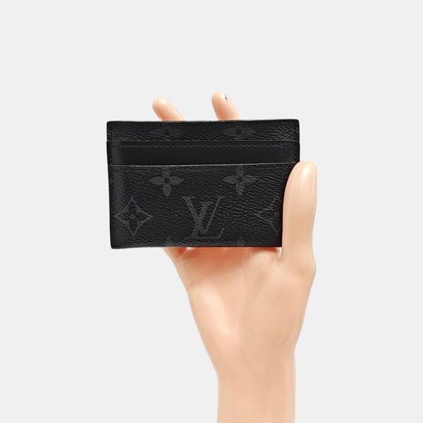 Monogram Coated Canvas Card Holder Black