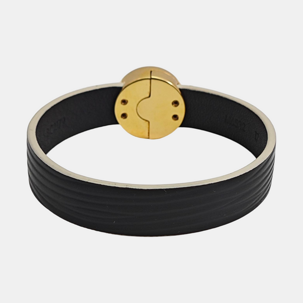 FLOWER ACTION Metal Black Bangle
