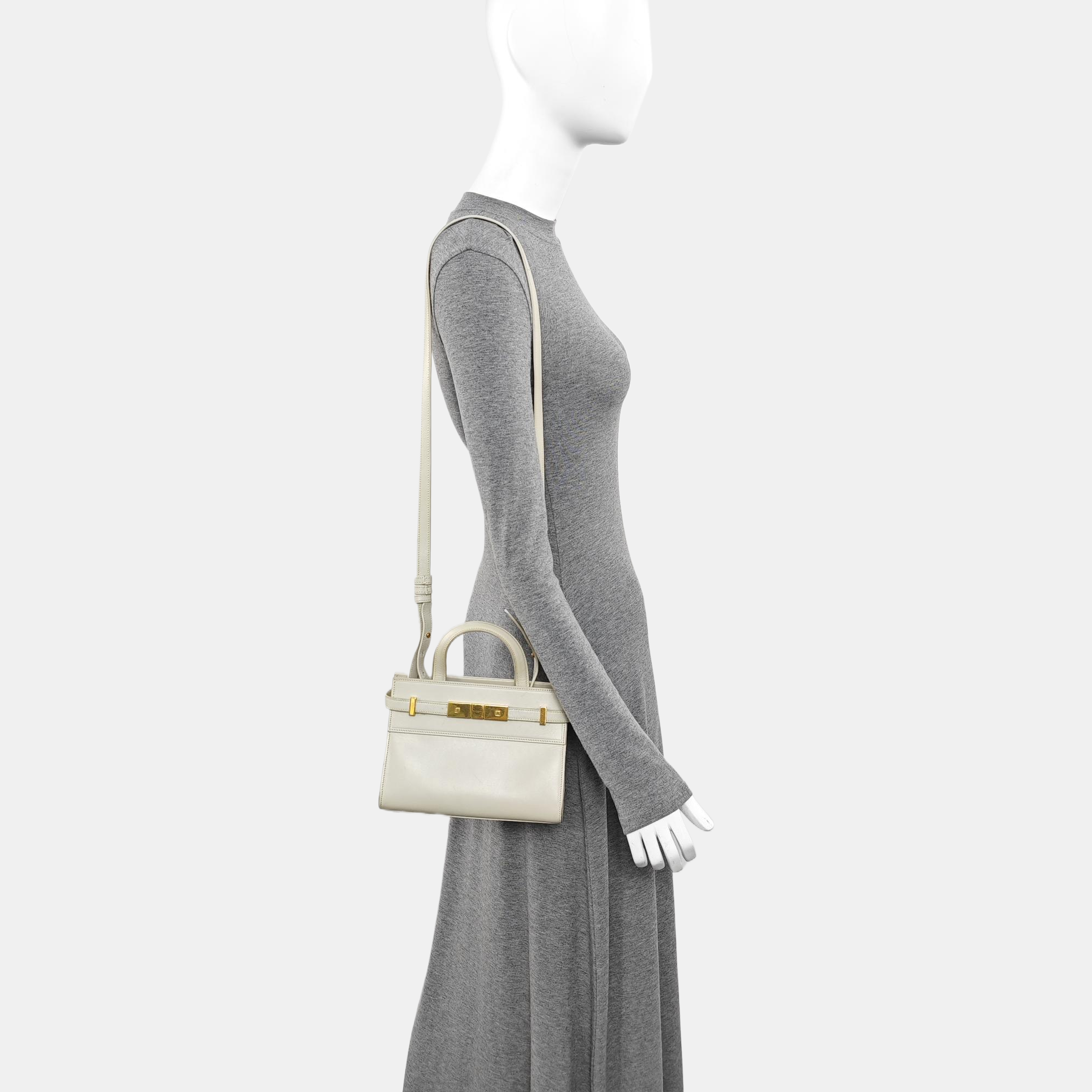 MANHATTAN Nano Calfskin White
