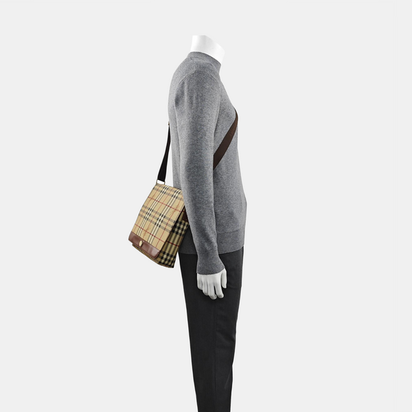 Leather Shoulder Bag Beige