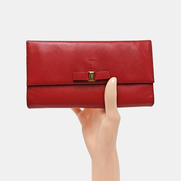 Vara Calfskin Red Wallet