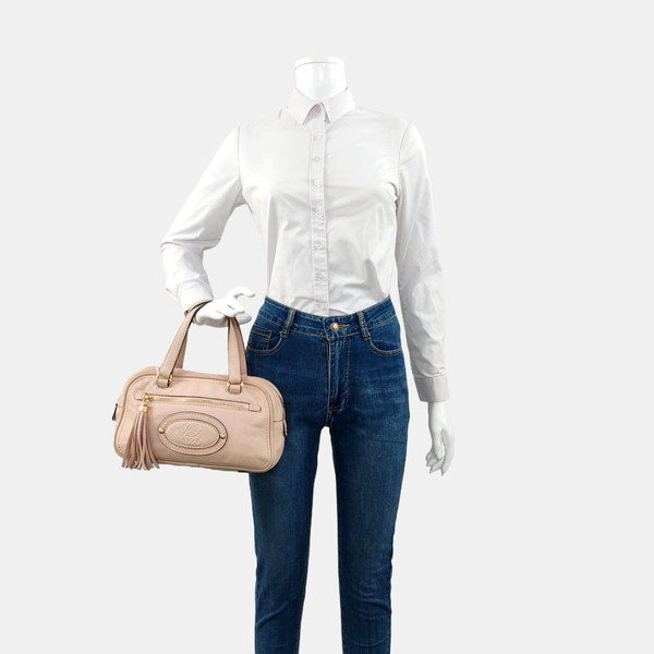Calfskin Top Handle Bag Pink