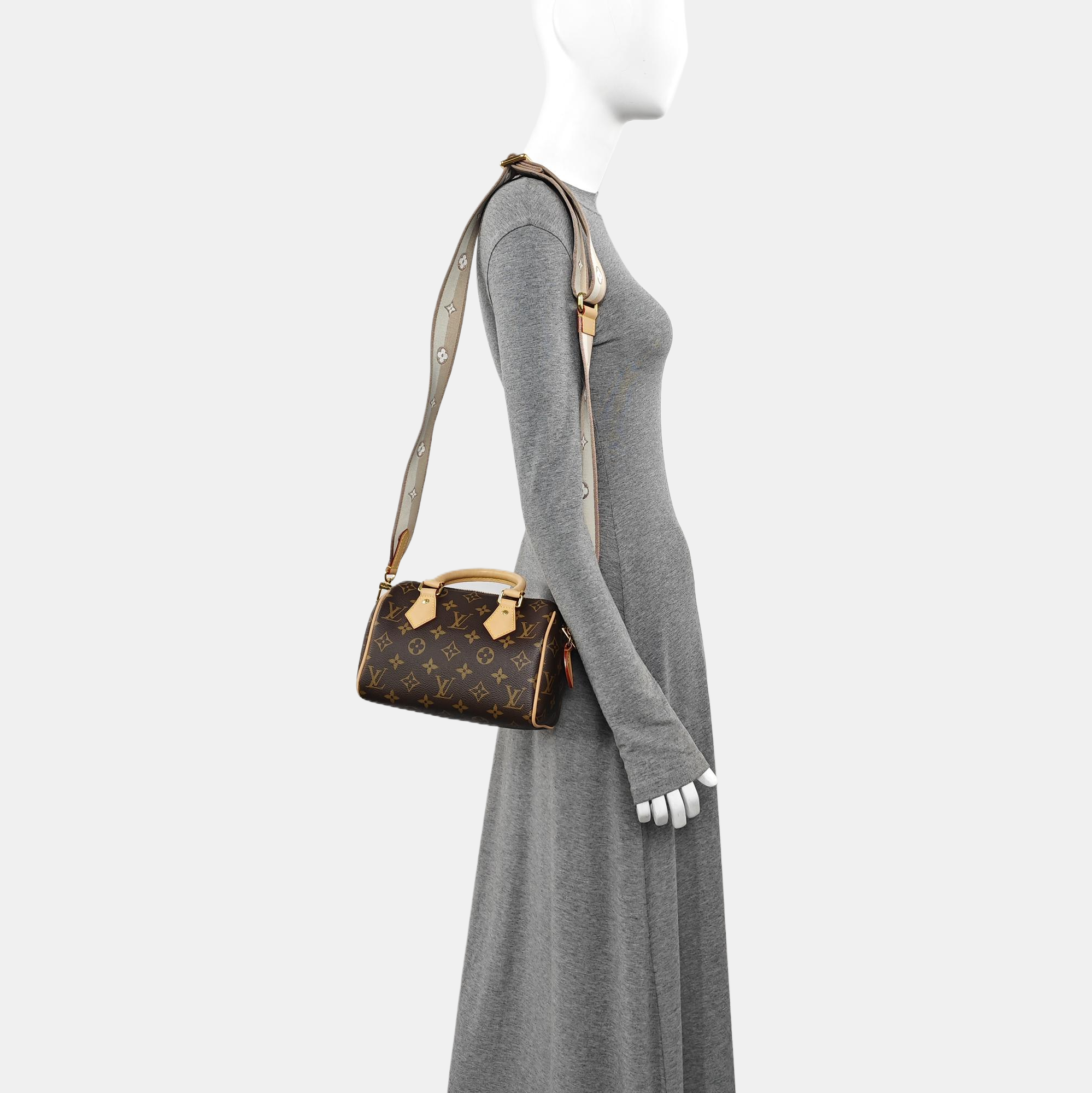 SPEEDY 20 Monogram Coated Canvas Brown