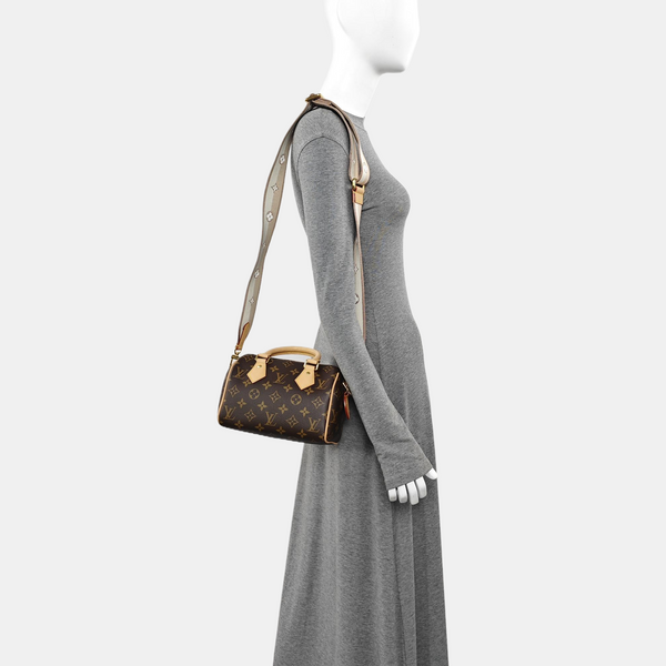 SPEEDY 20 Monogram Coated Canvas Brown