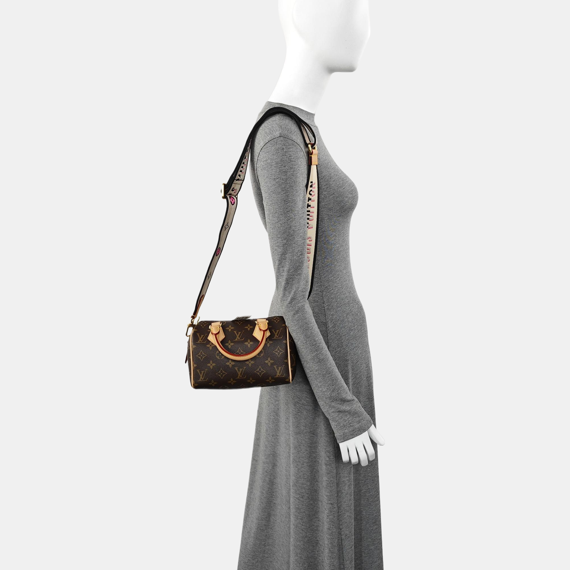 SPEEDY 20 Monogram Coated Canvas Brown