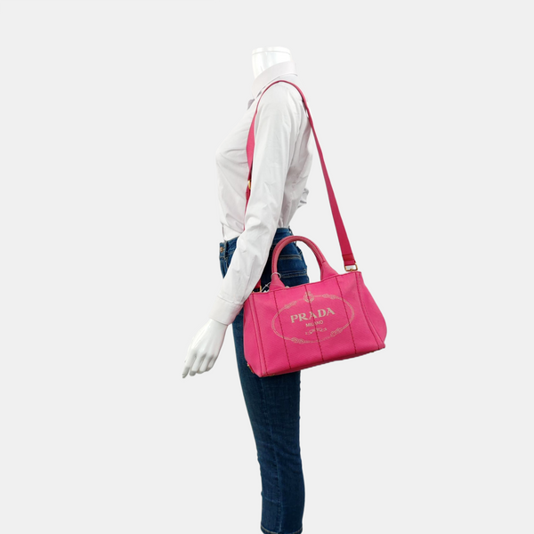 Denim Quilted Canvas Red