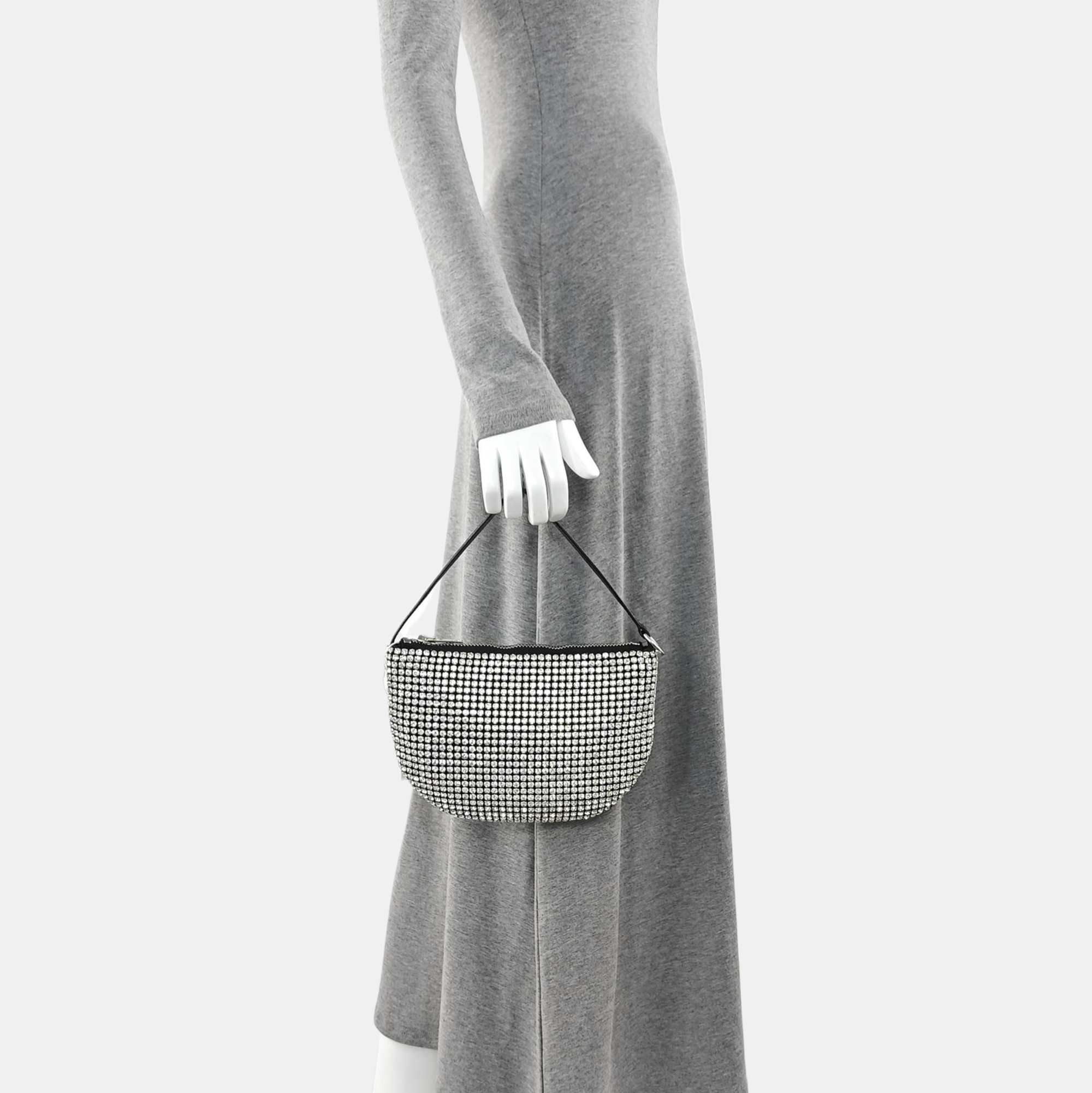Lab-Grown Diamond Top Handle Bag Silver