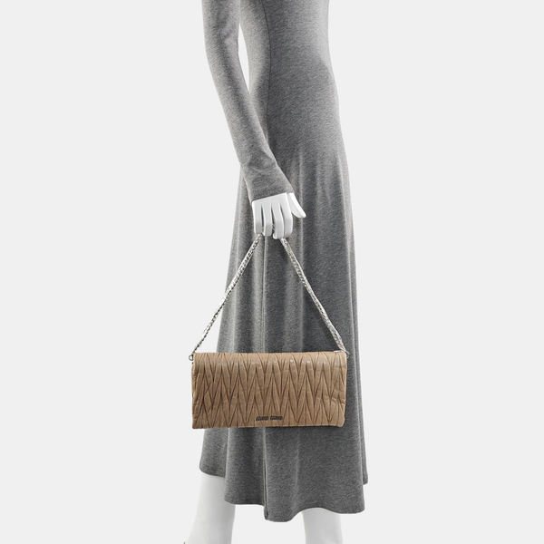 Miu Délice Quilted Lambskin Beige