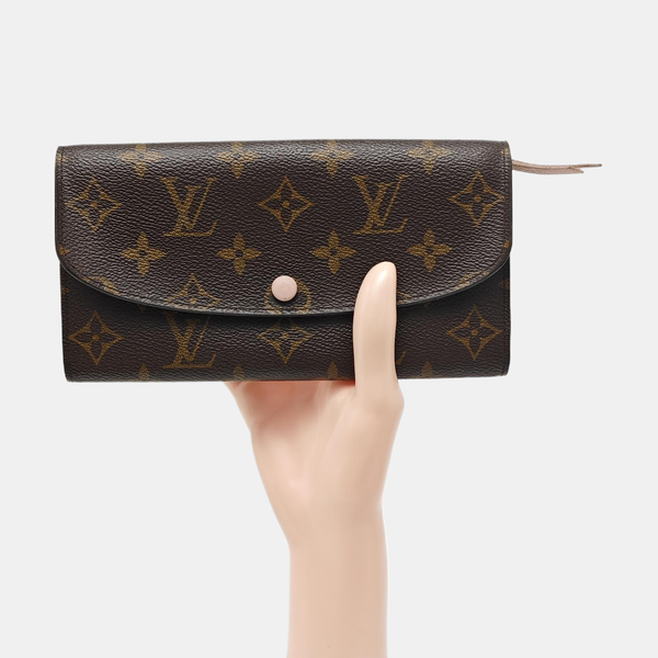 EMILIE Monogram Coated Canvas Brown Wallet