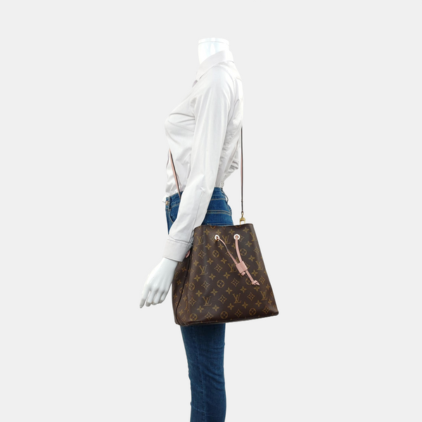 NÉONOÉ MM Monogram Coated Canvas Brown