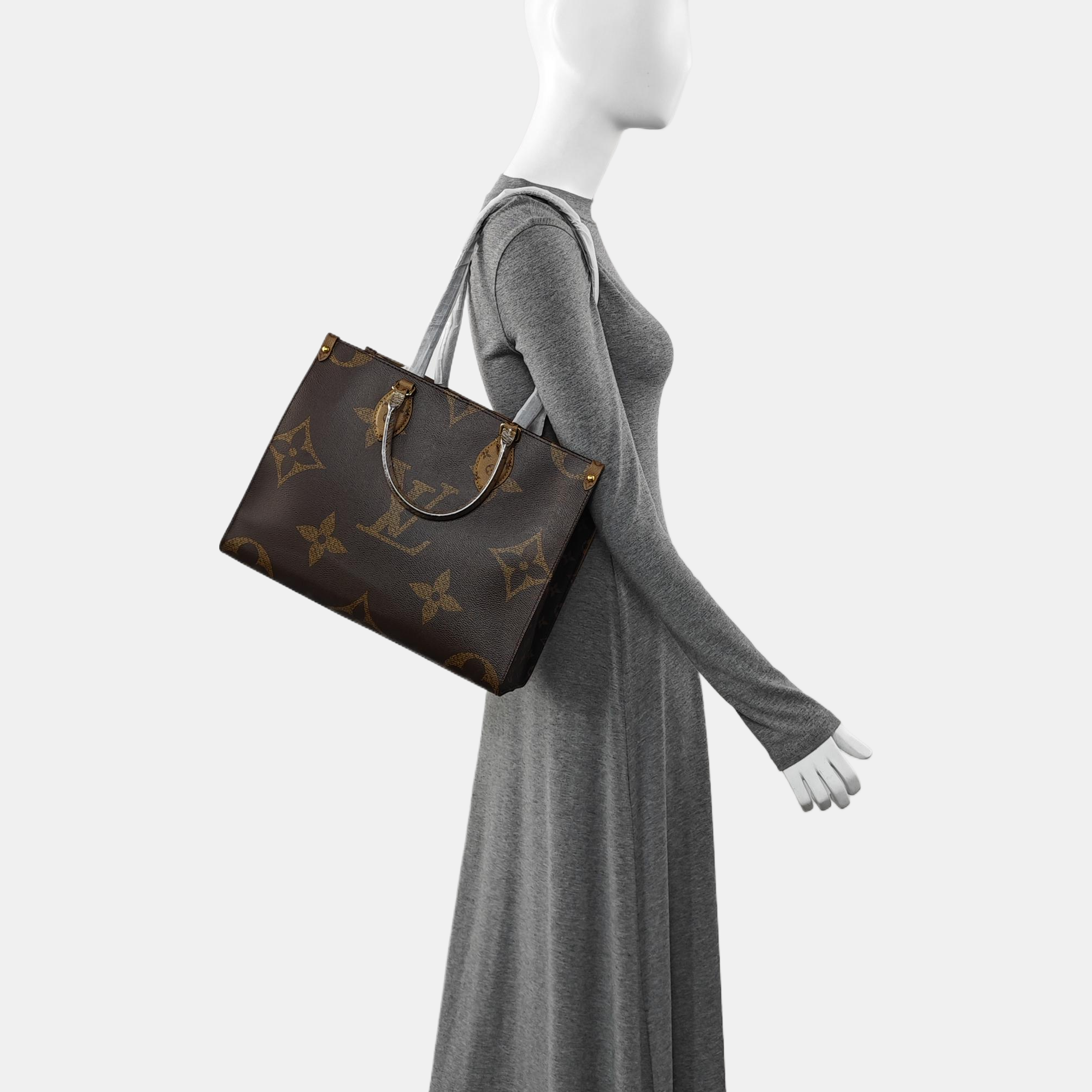 ONTHEGO MM Monogram Coated Canvas Brown