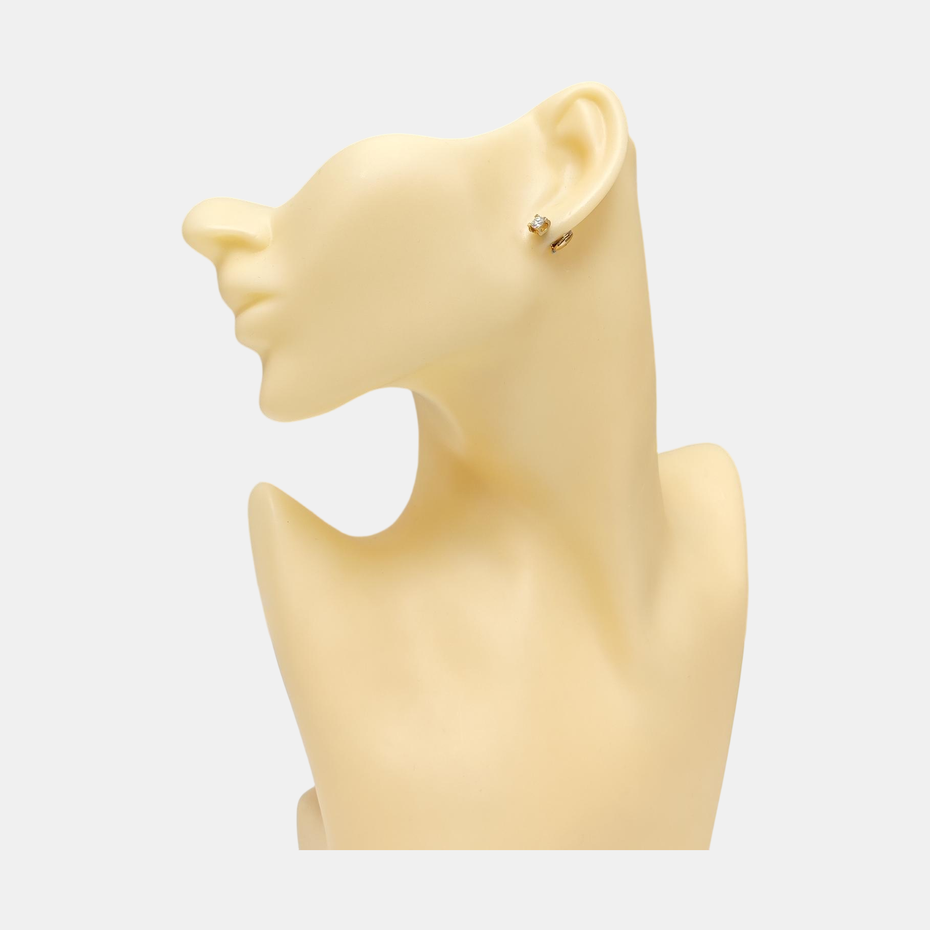 C DE CARTIER 18k Rose Gold Stud Earrings