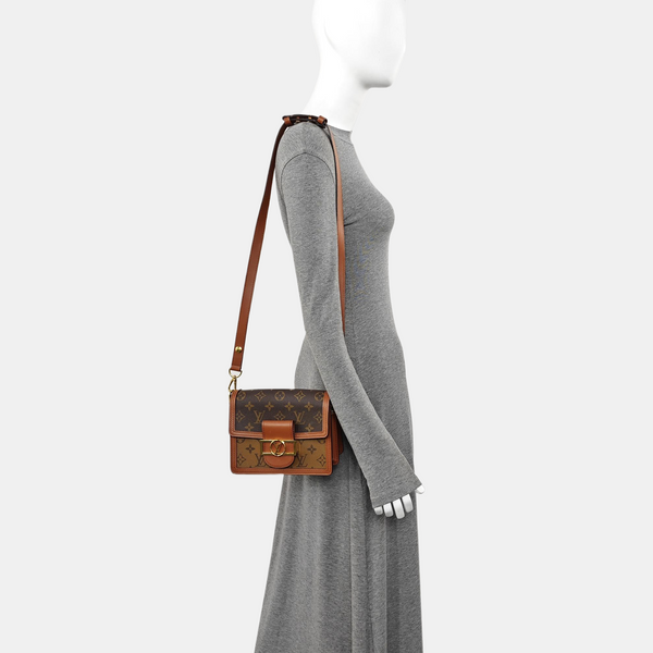 DAUPHINE Mini Monogram Coated Canvas Brown