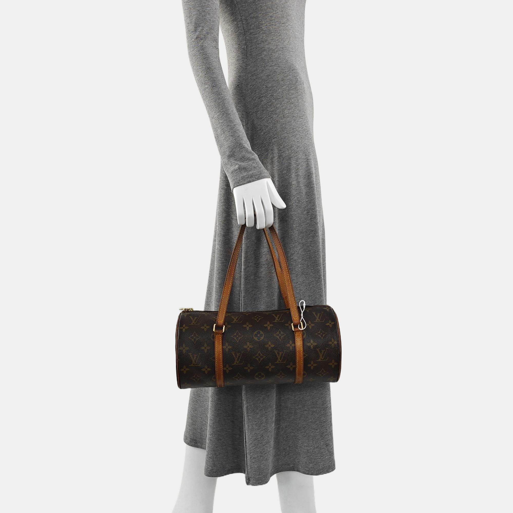 PAPILLON 30 Monogram Coated Canvas Brown