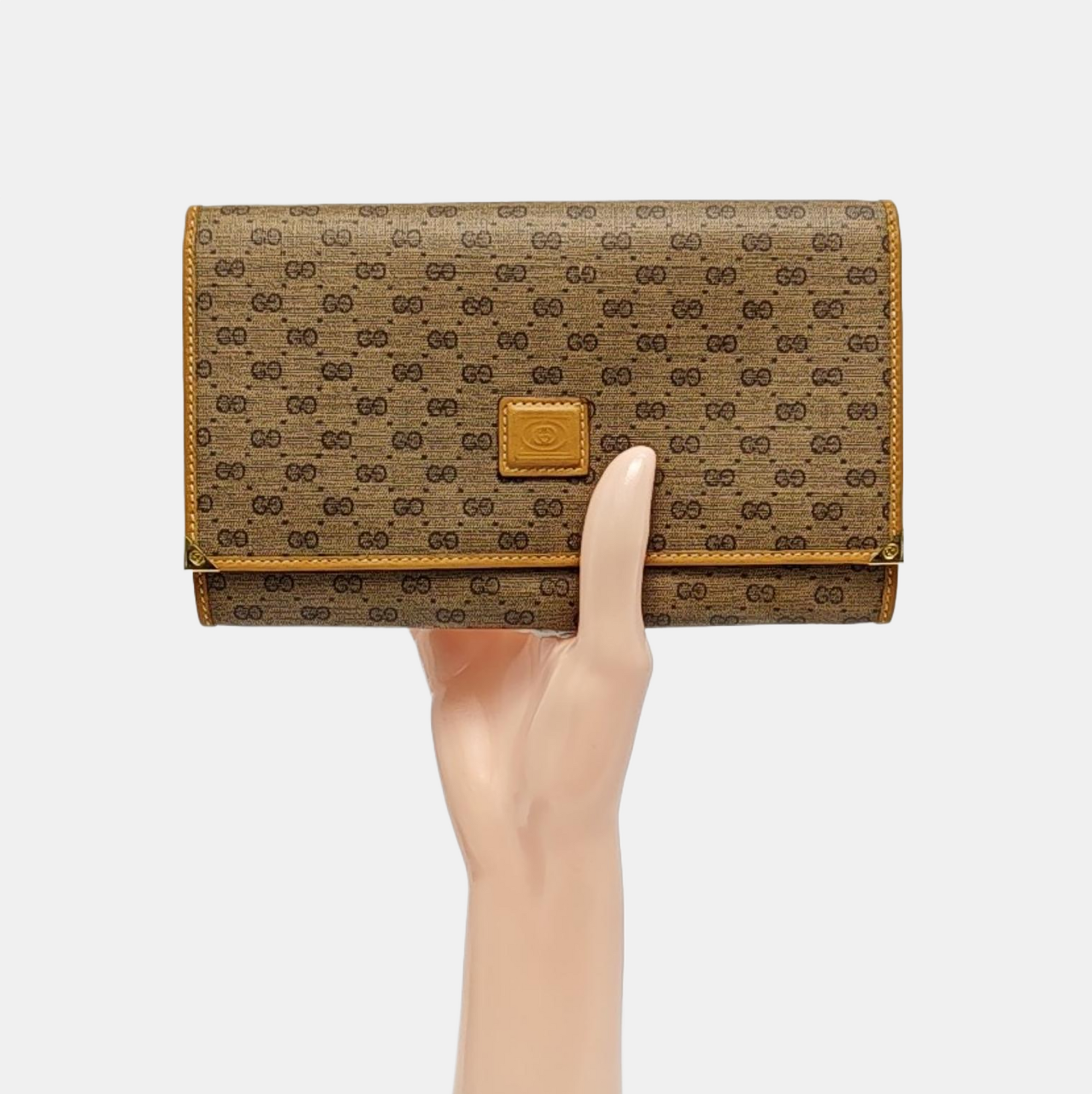Monogram Coated Canvas Wallet Brown