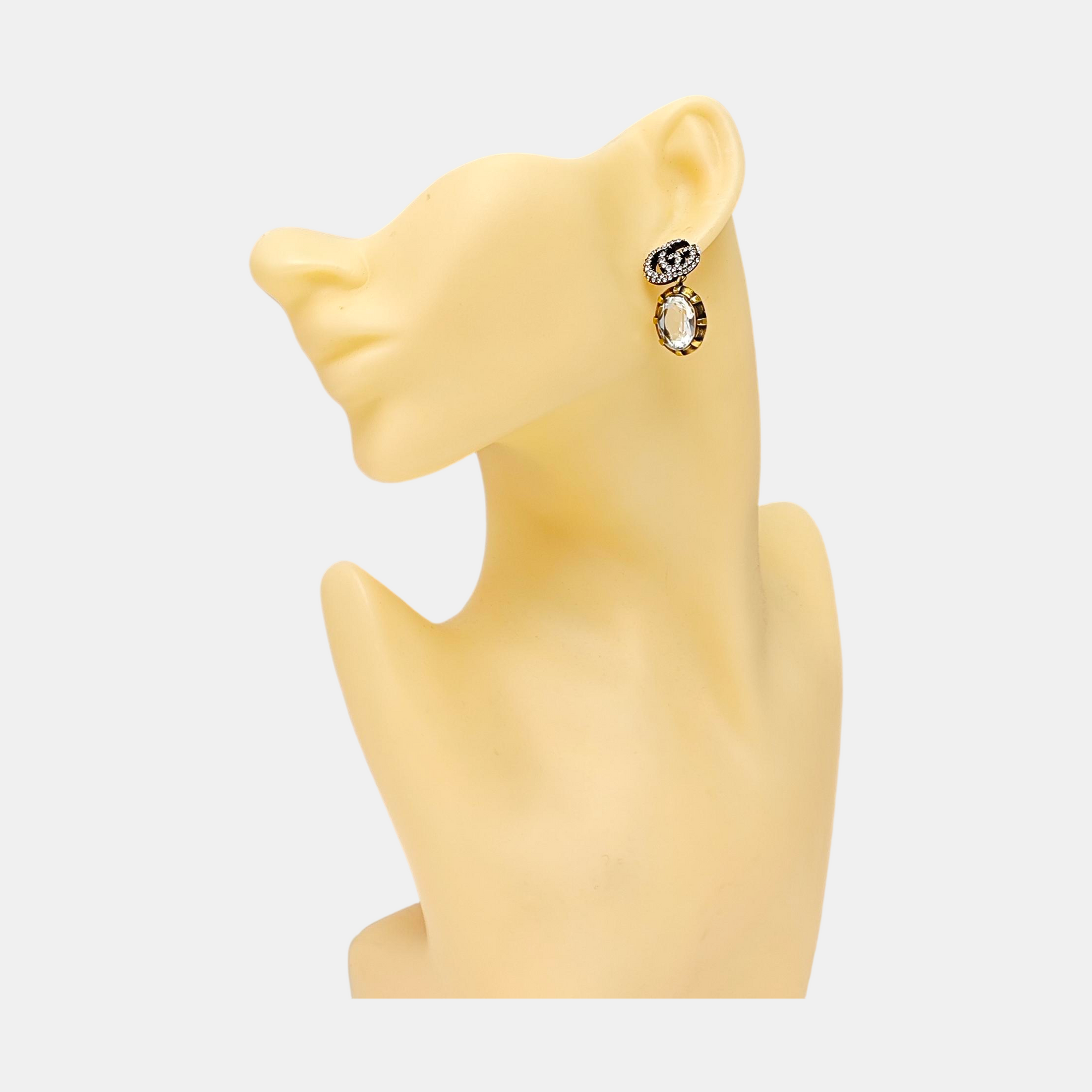 GG Running Metal Clear Earrings