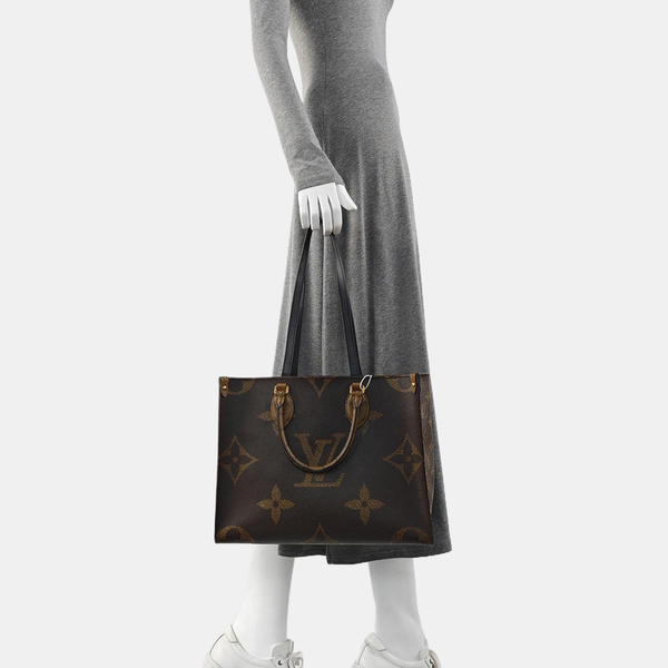 ONTHEGO MM Monogram Coated Canvas Brown