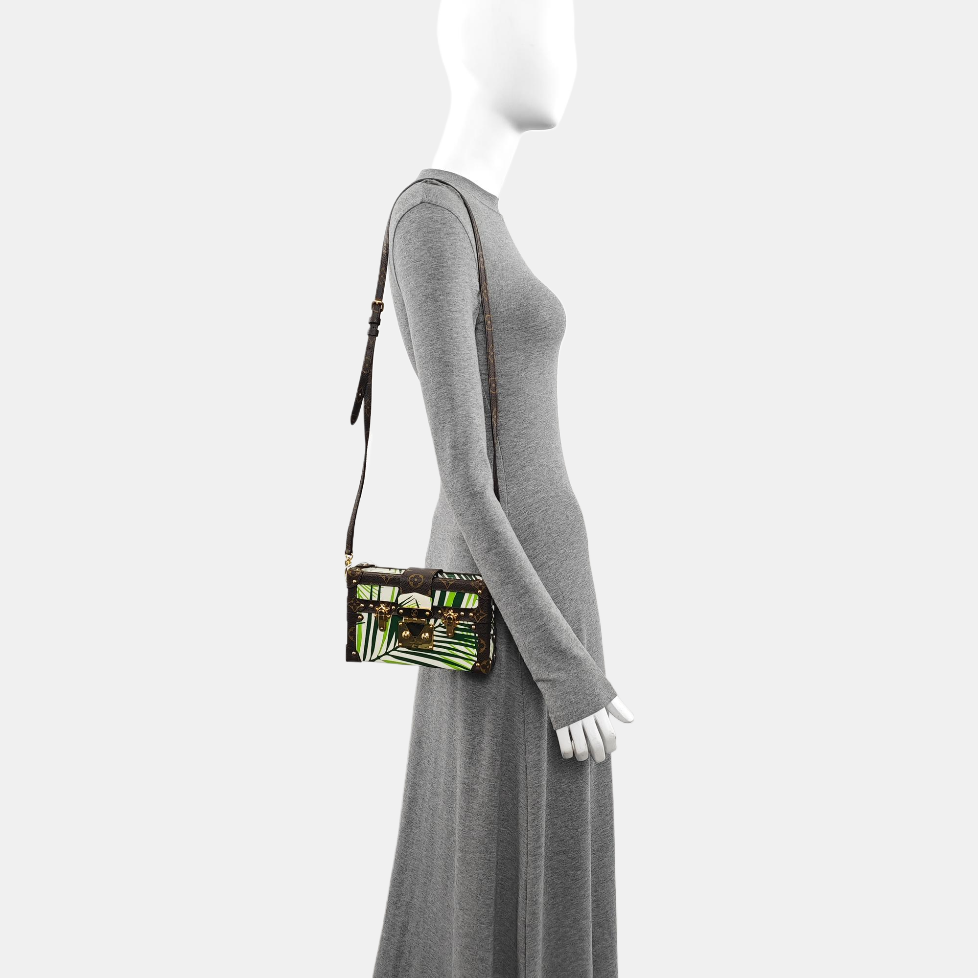 PETITE MALLE Coated Canvas Green
