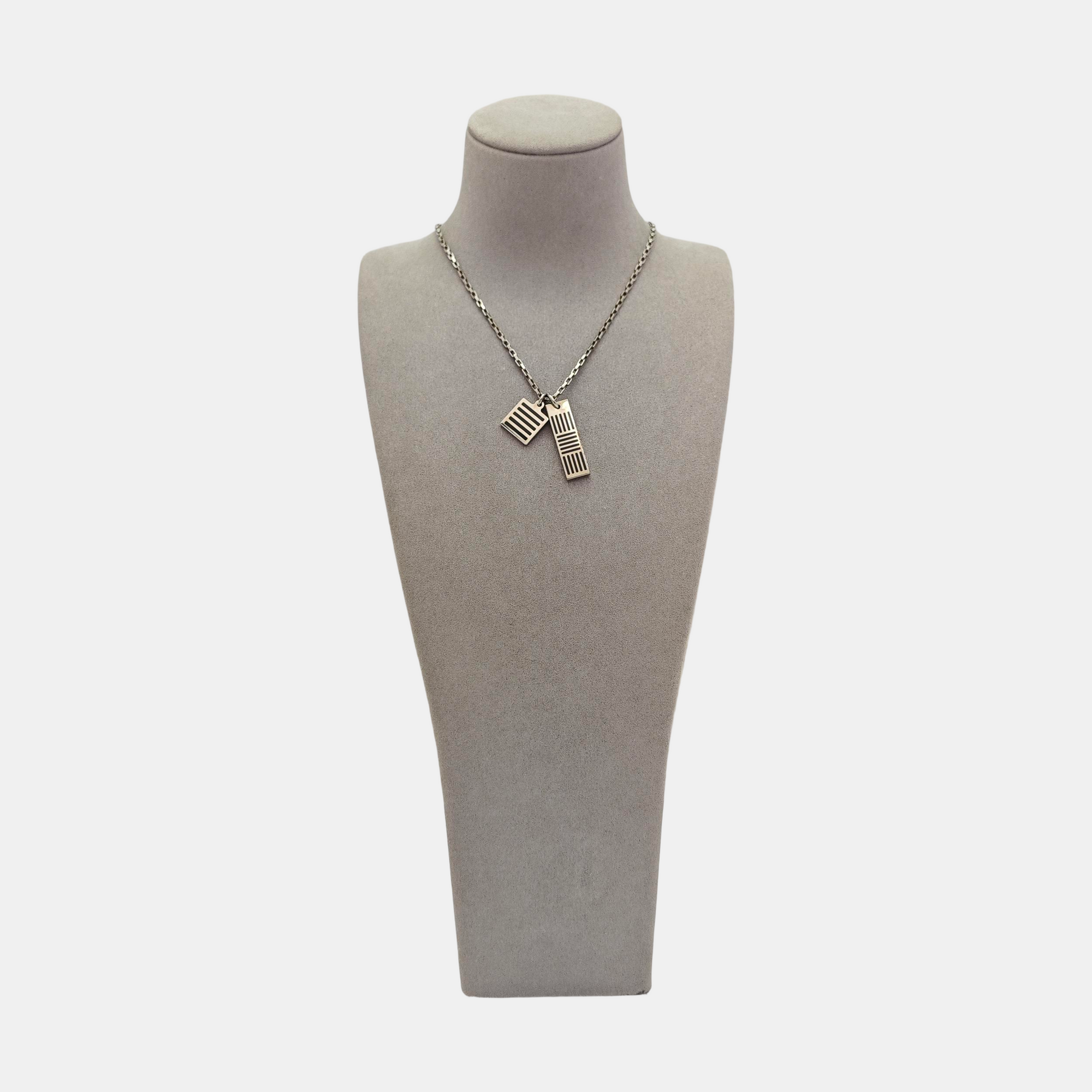 DAMIER Brass Silver Necklace