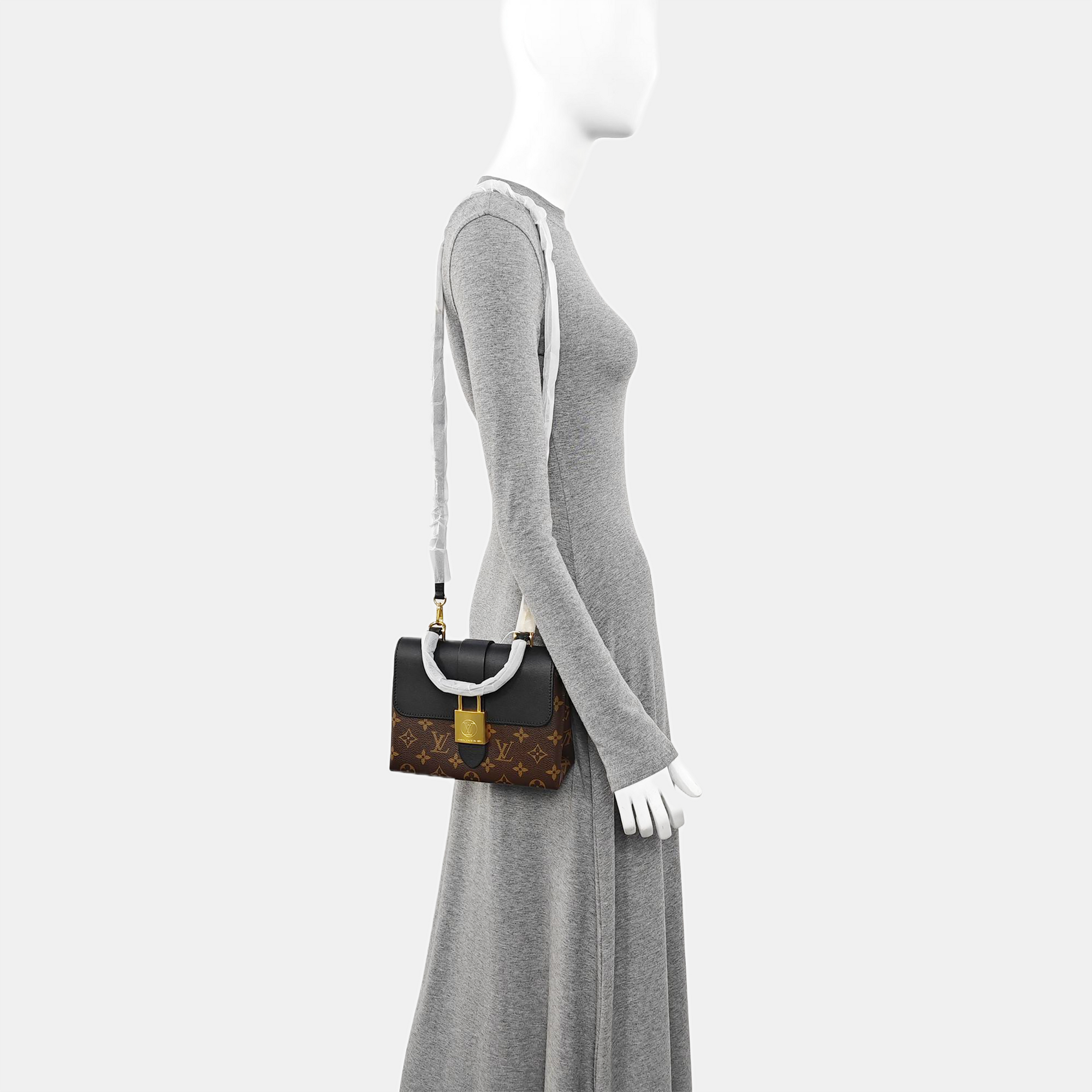 LOCKY BB Monogram Coated Canvas Brown