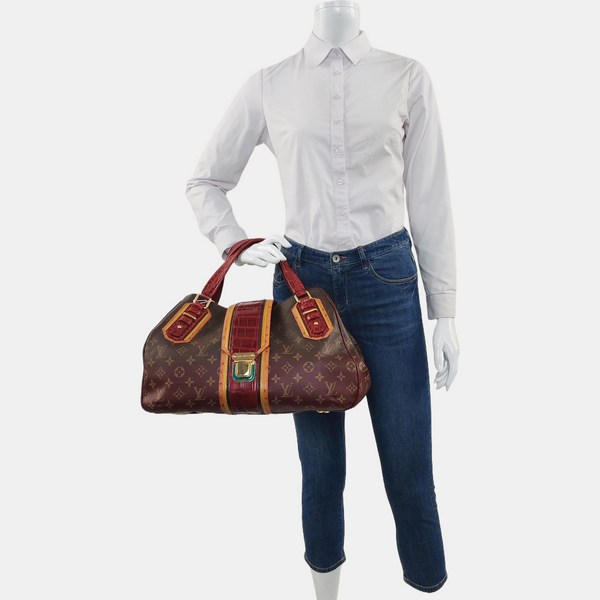 GRIET Monogram Coated Canvas Brown