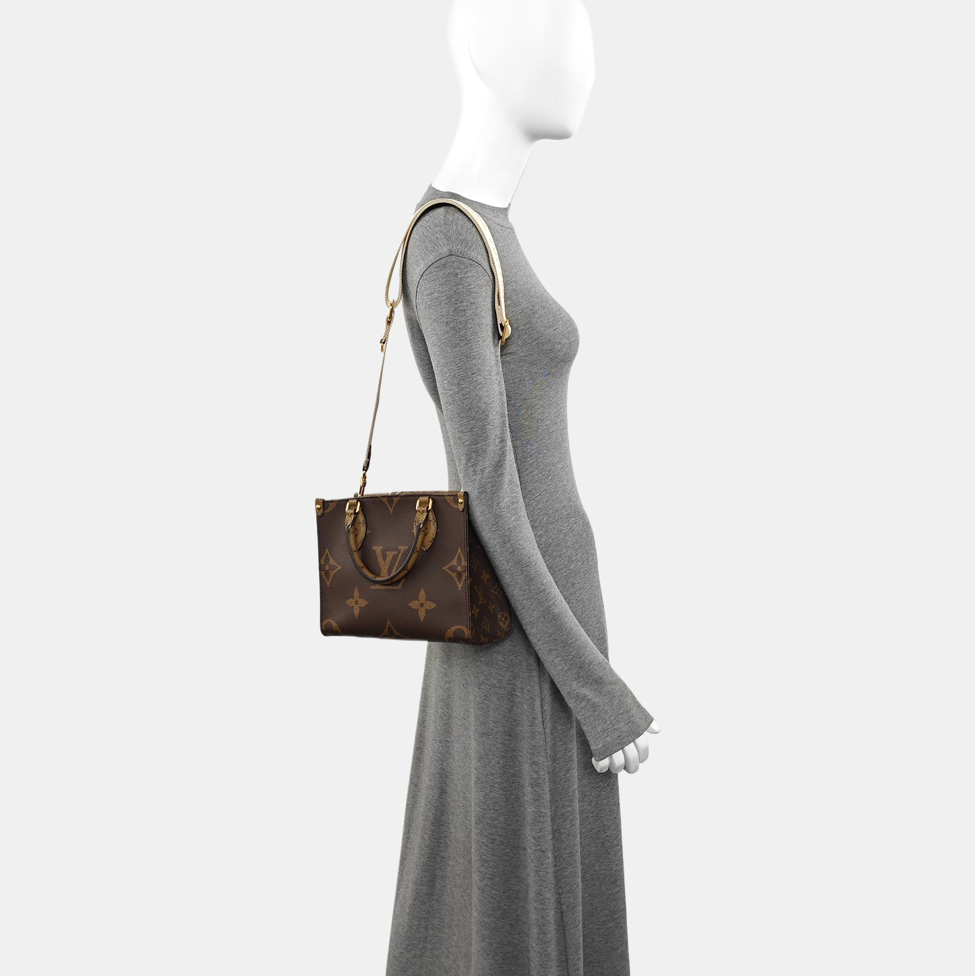 ONTHEGO PM Monogram Coated Canvas Brown