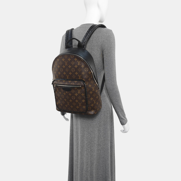 JOSH Monogram Coated Canvas Brown