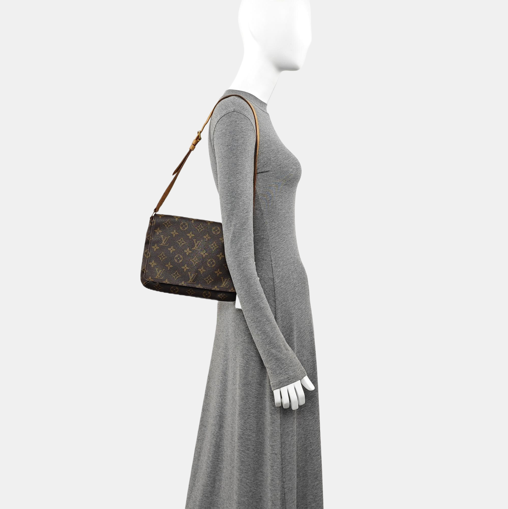 MUSETTE TANGO Monogram Coated Canvas Brown