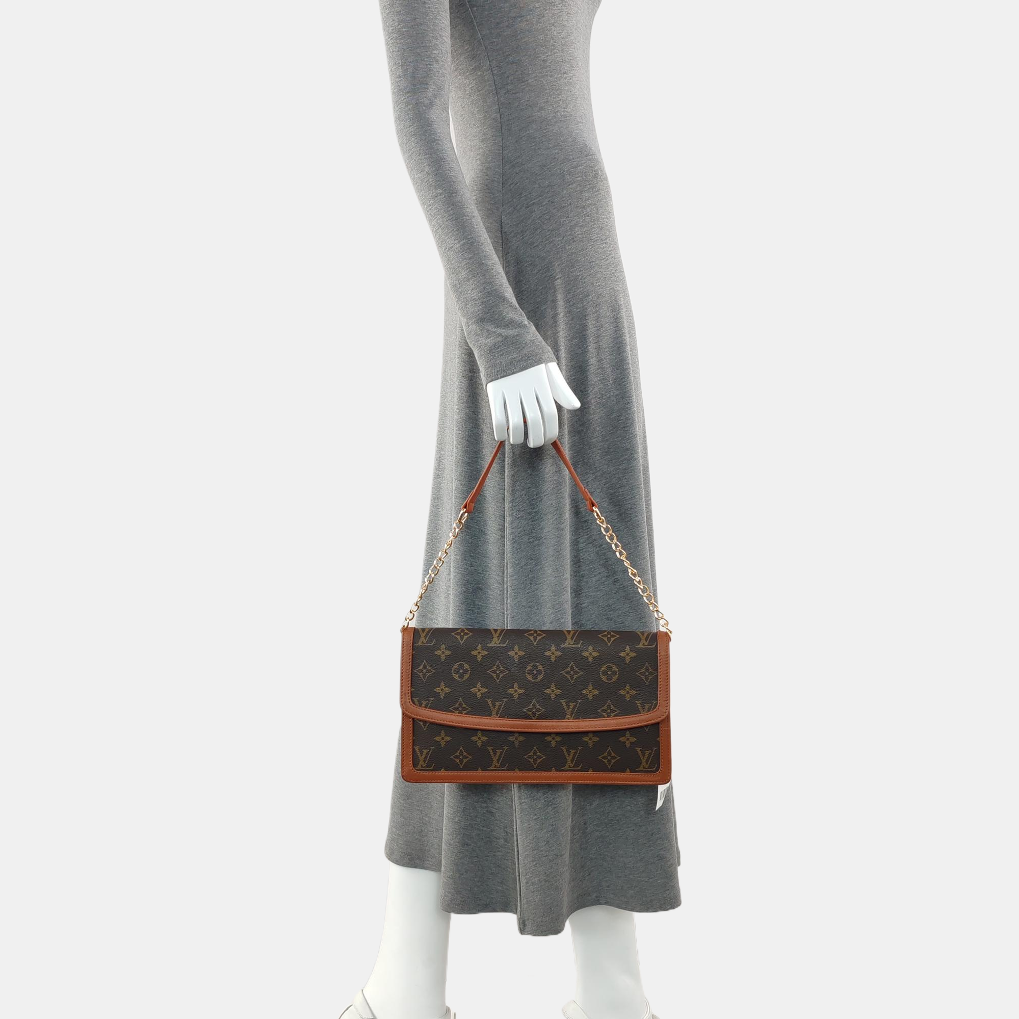 DAME GM Monogram Coated Canvas Brown