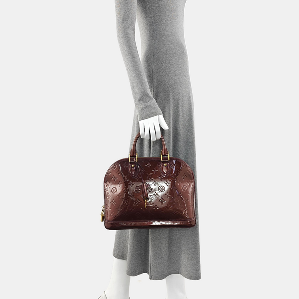 ALMA PM Monogram Patent Leather Red