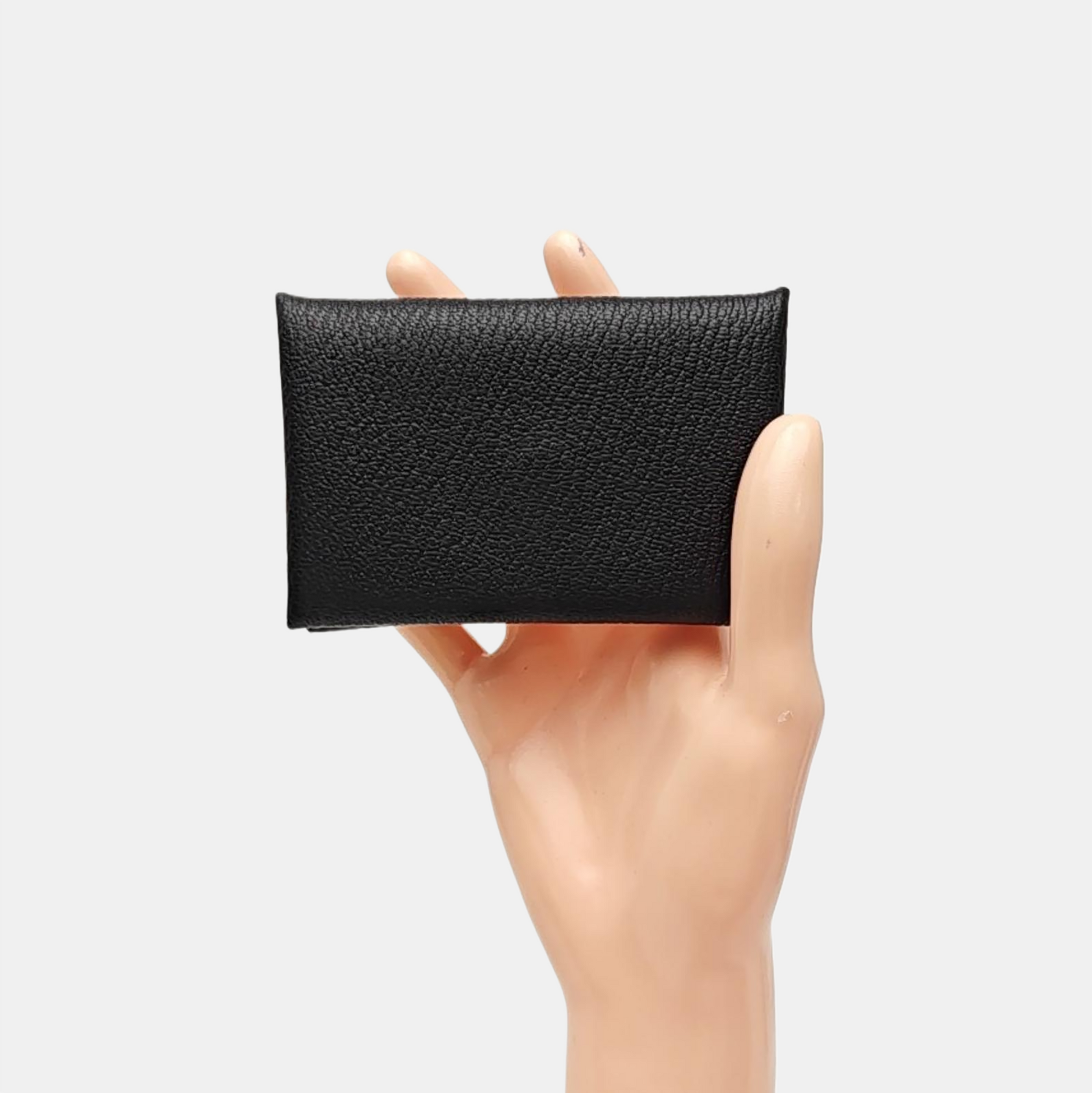 Calvi Chèvre Mysore Black Card Holder