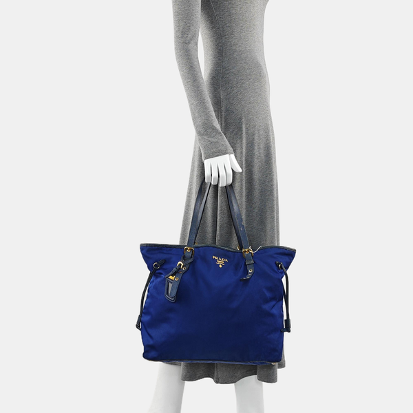 Nylon Tote Bag Blue