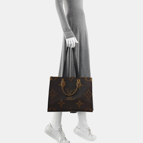 ONTHEGO MM Monogram Coated Canvas Brown