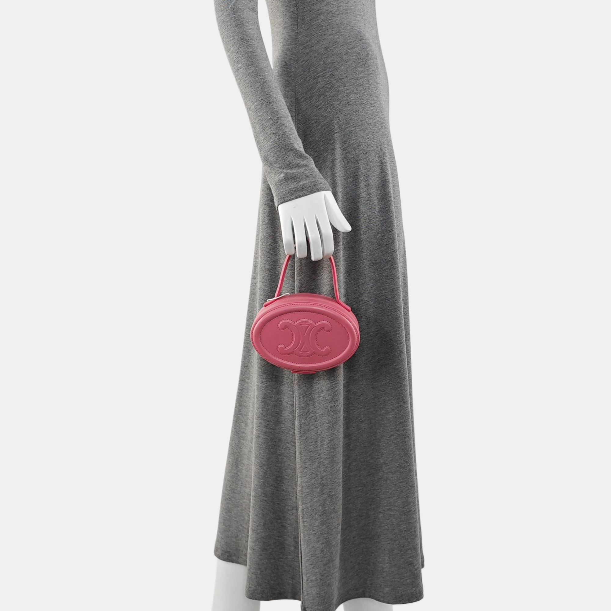 Authenticated pre-owned  TRIOMPHE Calfskin Pink - Top Handle Bag at Looply