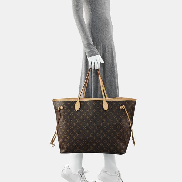 NEVERFULL GM Monogram Coated Canvas Brown
