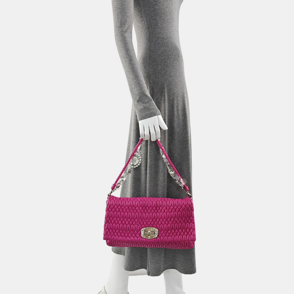 Crystal Quilted Lambskin Red