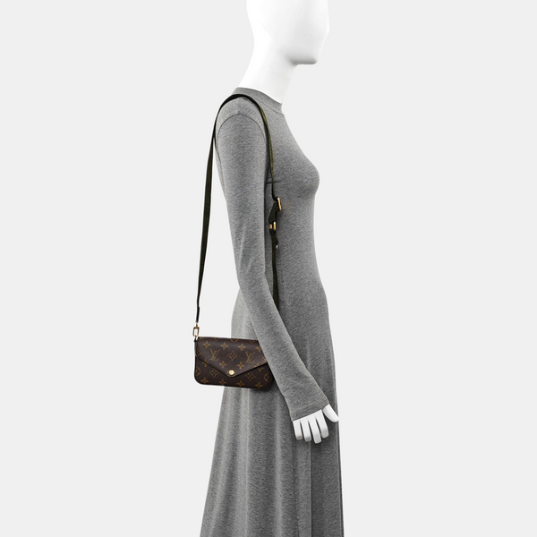 FÉLICIE Monogram Coated Canvas Brown