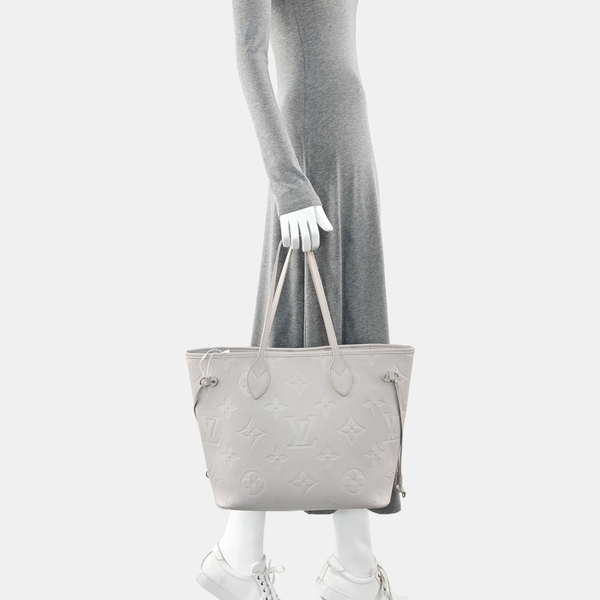 NEVERFULL MM Monogram Calfskin Gray