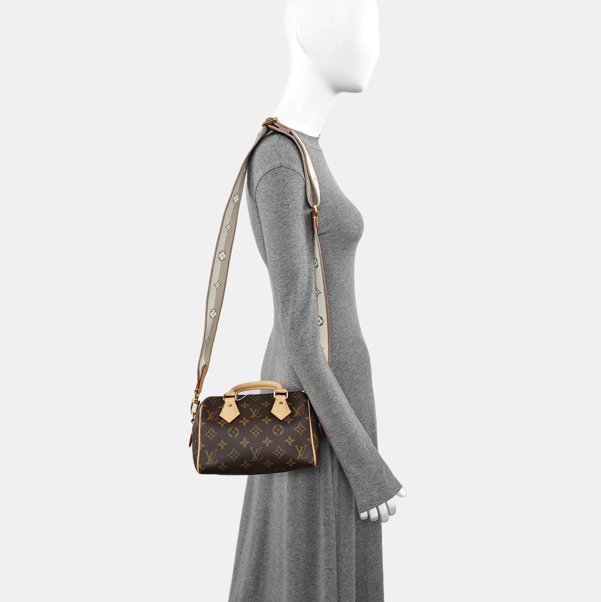SPEEDY 20 Monogram Coated Canvas Brown