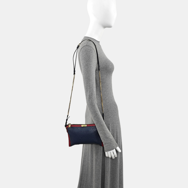 Calfskin Shoulder Bag Blue