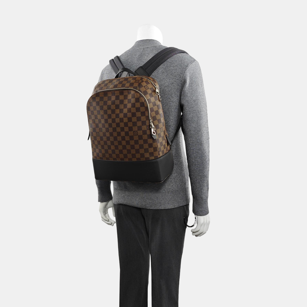 JAKE Damier Ebene Coated Canvas Brown