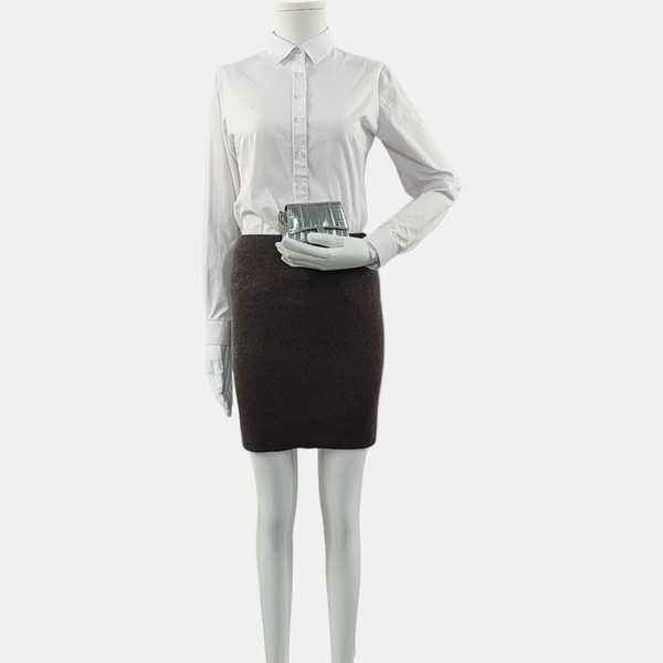 Hourglass Mini Calfskin Silver