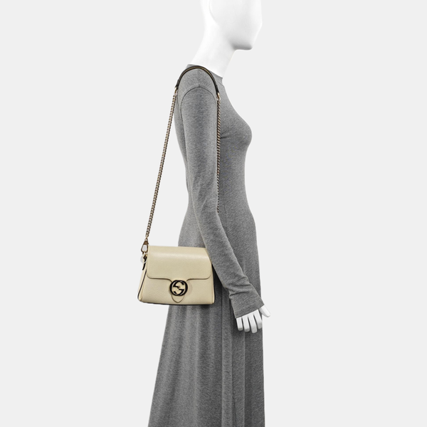 Interlocking G Mini Calfskin Beige