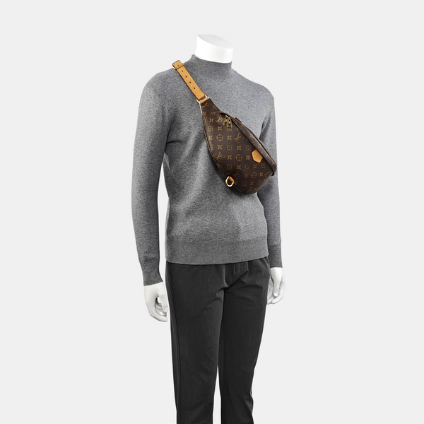 BUMBAG Monogram Coated Canvas Brown