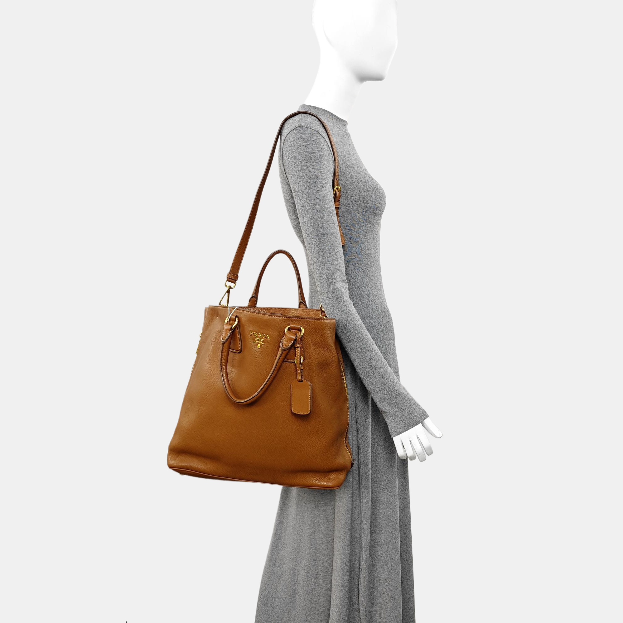 Calfskin Tote Bag Brown