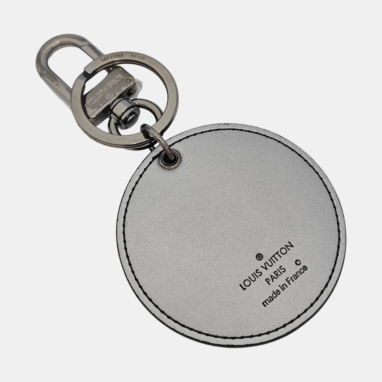 Coated Canvas Bag Charm Gray