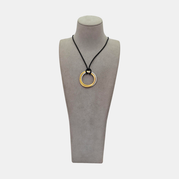TRINITY Fabric Black Necklace