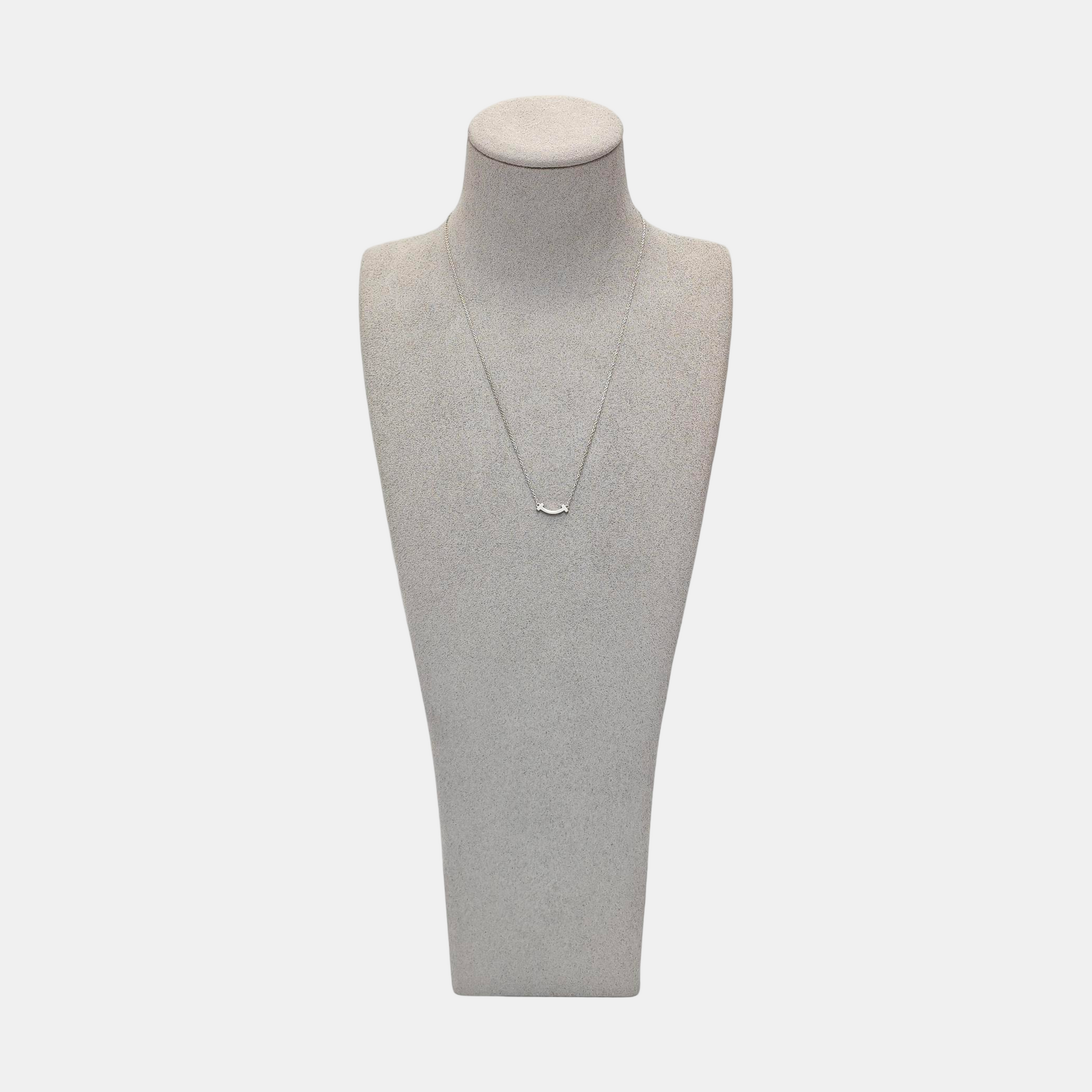 Tiffany T 18k White Gold Silver Necklace