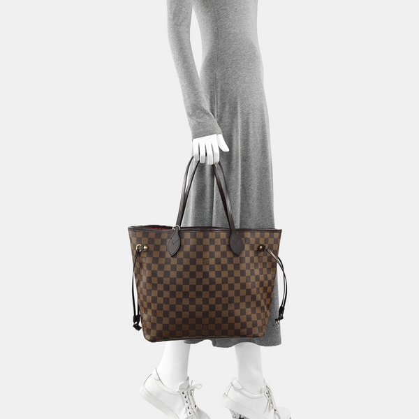 NEVERFULL MM Damier Ebene Coated Canvas Brown
